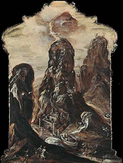 GRECO, El Mount Sinai oil painting image